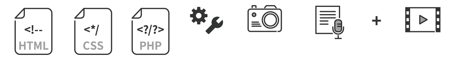 HTML/CSS/PHP/DB組込/撮影/ライティング/動画